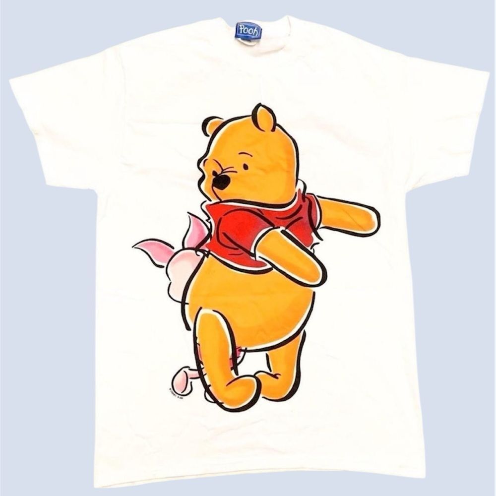 Winnie The Pooh Piglet 1990s Disney Double Sided Jerry Leigh T-Shirt Men’s (L)